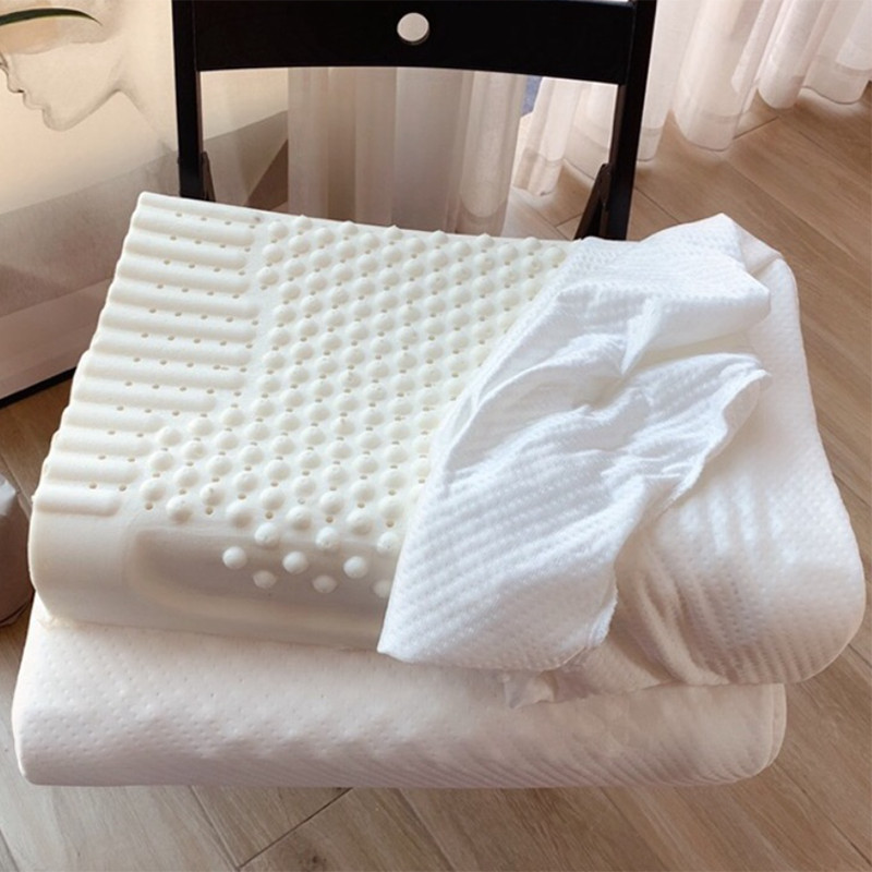 Wholesale natural fabric latex foam massage pillow (6)
